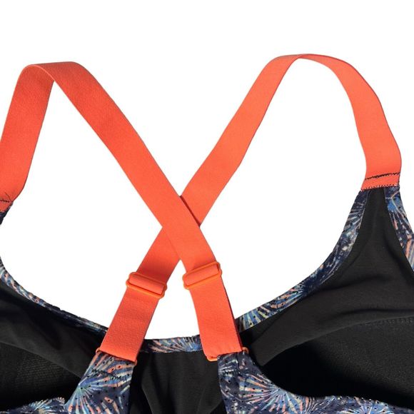 Victoria’s Secret Sport 36D Blue With Firework Graphic Racerback Sports Bra - Picture 9 of 13